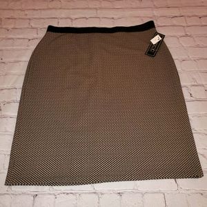 Nycc Women's Casual tan black Skirt polyester spandex size L new with tags